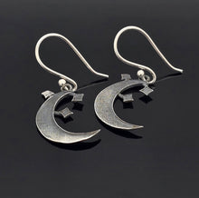 Load image into Gallery viewer, Moon and Stars Earrings