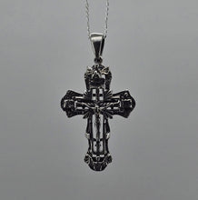 Load image into Gallery viewer, Oxidised Cross Pendant