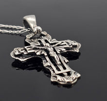 Load image into Gallery viewer, Oxidised Cross Pendant