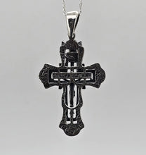 Load image into Gallery viewer, Oxidised Cross Pendant