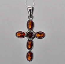 Load image into Gallery viewer, Red-orange Cross Pendant
