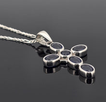 Load image into Gallery viewer, Navy Blue Cross Pendant