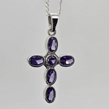 Load image into Gallery viewer, Purple Cross Pendant