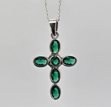 Load image into Gallery viewer, Green Cross Pendant