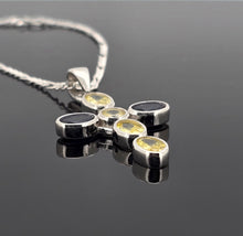 Load image into Gallery viewer, Yellow and Blue Cross Pendant