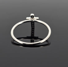 Load image into Gallery viewer, Cross Ring with CZ