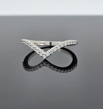 Load image into Gallery viewer, CZ Wishbone Ring