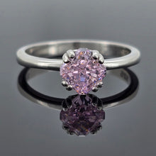 Load image into Gallery viewer, Square Solitaire CZ Ring