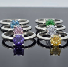 Load image into Gallery viewer, Raund Solitaire CZ Ring