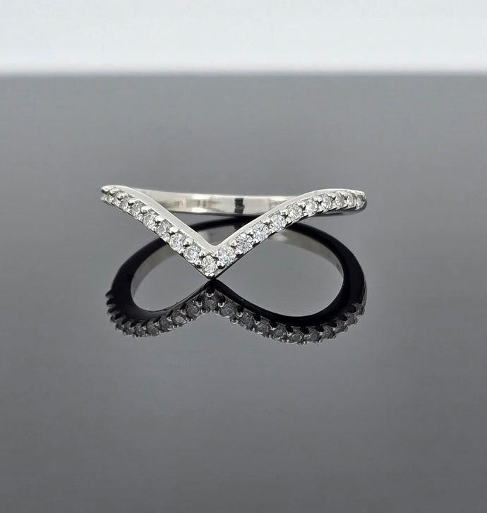 CZ Wishbone Ring