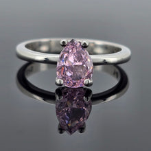 Load image into Gallery viewer, Teardrop Solitaire CZ Ring
