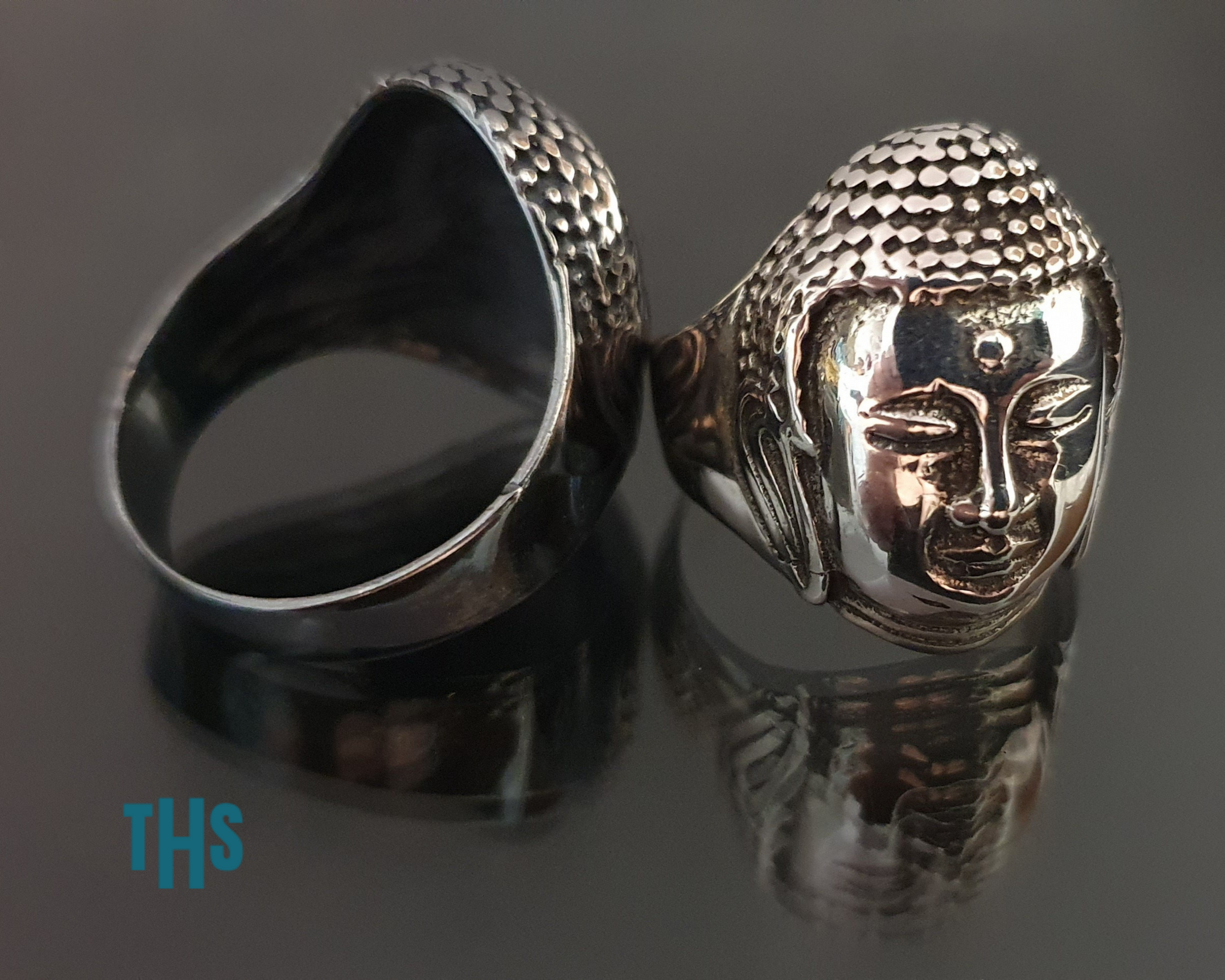 Sterling silver 2025 buddha ring